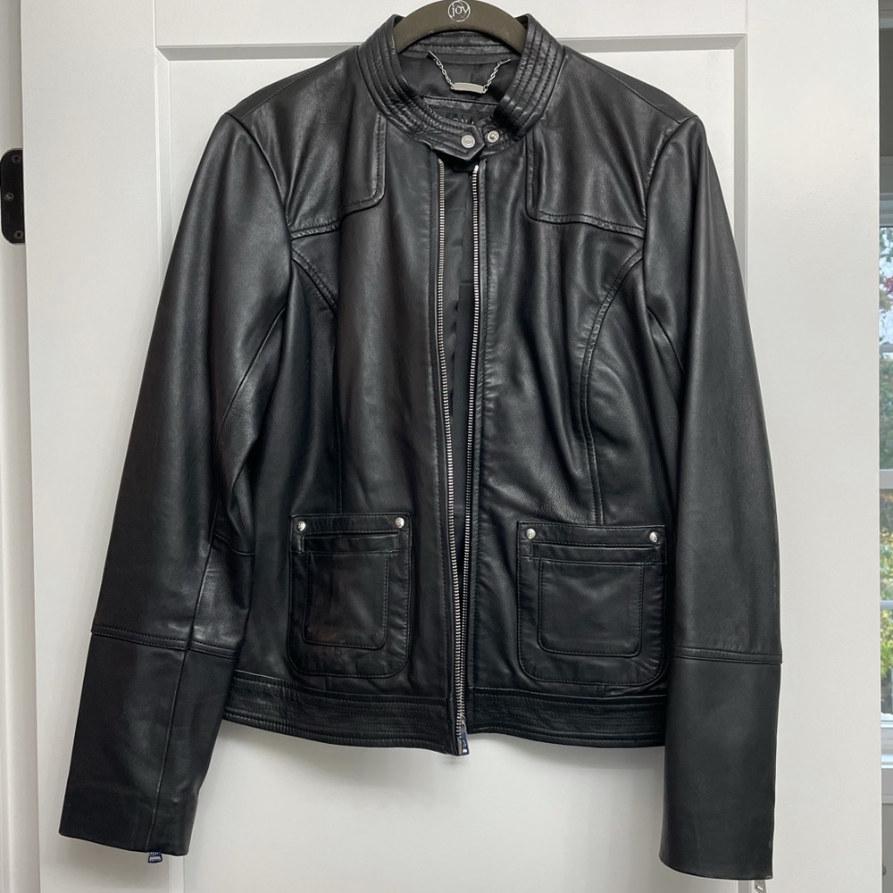 Bernardo leather bomber jacket